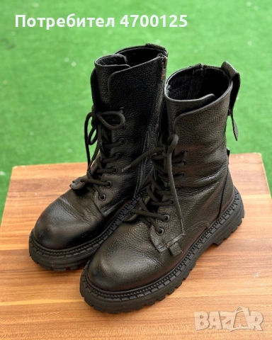 Дамски кожени ботуши - 36 номер, снимка 2 - Дамски боти - 53198846