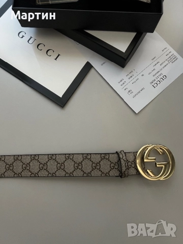 Колан и портфейл Gucci, снимка 4 - Колани - 51693614
