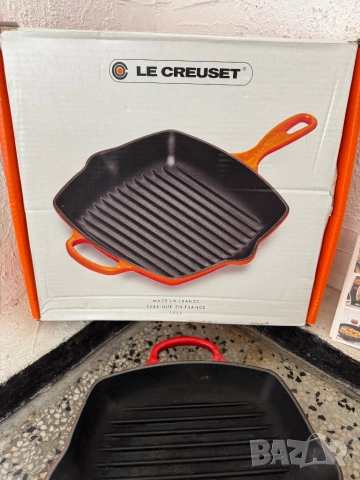 Професионален Чугунен Тиган Le Creuset Signature Square Skillet Grill 26см, 20183.26.00 / 00422!, снимка 3 - Съдове за готвене - 52559903