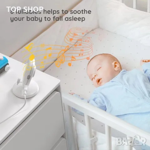 BOIFUN Video Baby Monitor камера, нощно виждане, без WiFi, ECO режим, 3,2-инчов IPS екран, двупосочн, снимка 4 - Комплекти за видеонаблюдение - 48857286