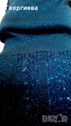 Черна блуза със сребристи нишки👚🍀S,M👚🍀 арт.278, снимка 1