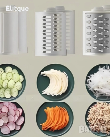 Мултифункционална електрическа резачка-ренде за зеленчуци, снимка 5 - Други - 52468442