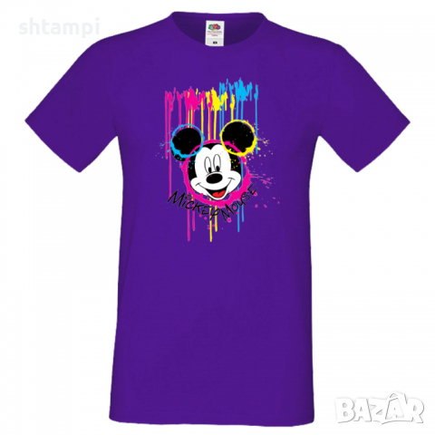 Мъжка тениска Mickey Mouse Painting Подарък,Изненада,Рожден ден, снимка 8 - Тениски - 36577453