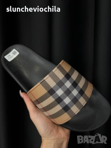 Burberry Vintage Check slides, снимка 5 - Мъжки чехли - 51681649