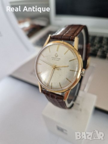 Швейцарски позлатен мъжки ръчен часовник CERTINA-Автоматик, снимка 4 - Мъжки - 39808365