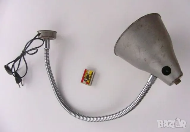 Българска Метална Работна Ел.ЛАМПА 780мм ~220V Настолна Гъвкава Стойка Машинна за Струг и др. БАРТЕР, снимка 2 - Други инструменти - 48423545