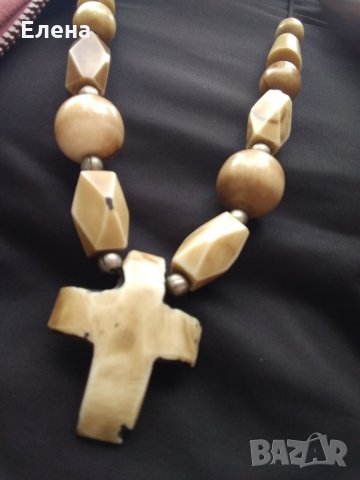 Стара огърлица от кост, снимка 2 - Колекции - 34855516