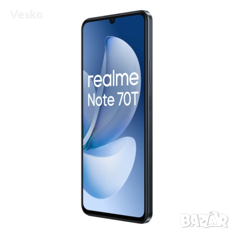 Чисто нов Realme Note 70T 128GB черен, снимка 2 - Телефони с две сим карти - 52827127