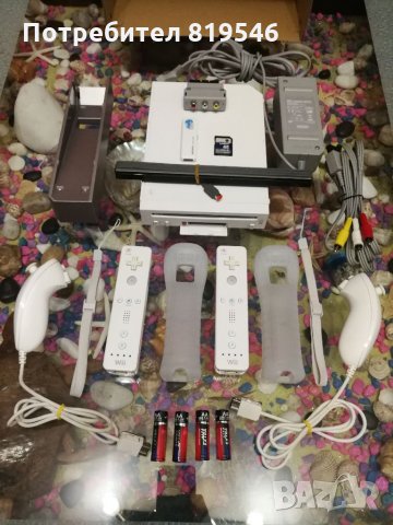 Nintendo Wii хакнато Нинтендо Уии с ТОП игри 4 контролера Mario Sonic Wii Sports motion plus/HDMI