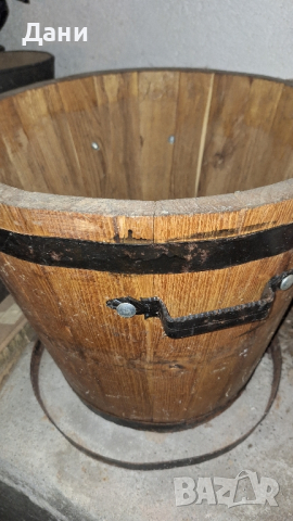 Голяма дървена саксия за Палма 40 л, снимка 1 - Декорация за дома - 44893785