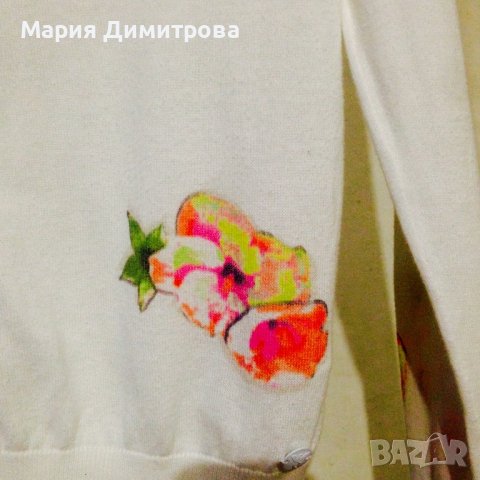 ARMANI JEANS жилетка/блуза с флорални мотиви Оригинал , снимка 5 - Жилетки - 39306682