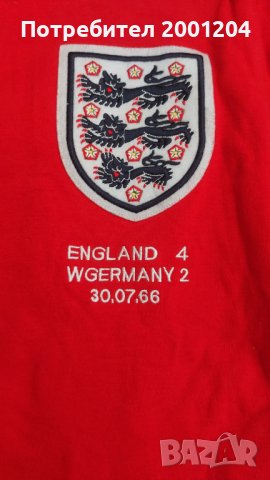 Оригинална ретро блуза на Англия - England размер М, снимка 4 - Футбол - 44127297
