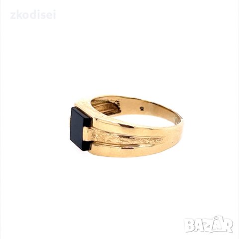 Златен мъжки пръстен 4,19гр. размер:59 14кр. проба:585 модел:21620-5, снимка 2 - Пръстени - 43945190