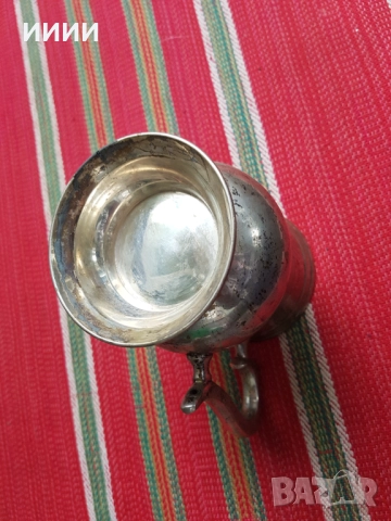 Посребрена халба чаша, снимка 2 - Антикварни и старинни предмети - 52882557