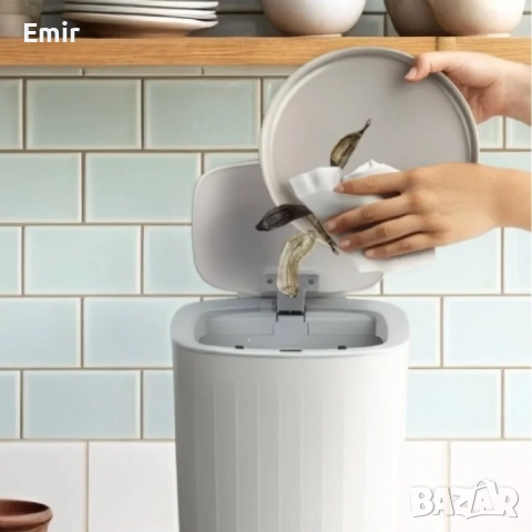 Кош за отпадъци със сензор 12 L - бял, снимка 5 - Други стоки за дома - 52872287