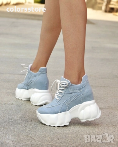 Кецове на платформа - деним - PA90 