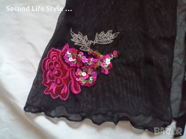 Hunkemoller прозрачна дамска нощница с пайети и бродерии р-р M, снимка 6 - Нощници - 52923424