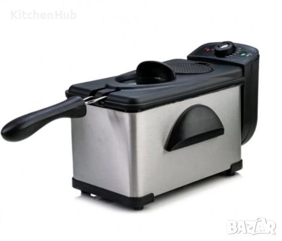 Фритюрник Voltz OV51980H, 2000W, 2л.. демонтиращ се съд, капак и бр. 1 филтър, инокс, снимка 8 - Микровълнови - 52123083