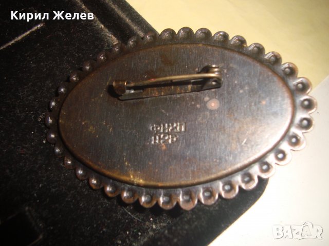 РЕТРО ВИНТИДЖ СССР БРОНЗОВА БРОШКА с КАТАЛИН 21694, снимка 5 - Антикварни и старинни предмети - 32523308
