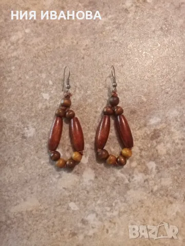 Бижута от естествени материали, снимка 2 - Обеци - 48667372