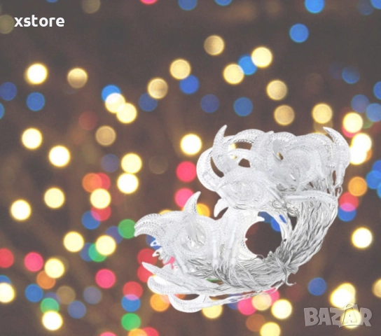 Празнични Коледни лампички с форма на лунички, снимка 5 - Декорация за дома - 52792888