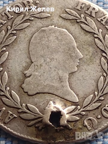 Сребърна монета 20 кройцера 1808г. Франц втори Виена Австрия 14907, снимка 2 - Нумизматика и бонистика - 42970847