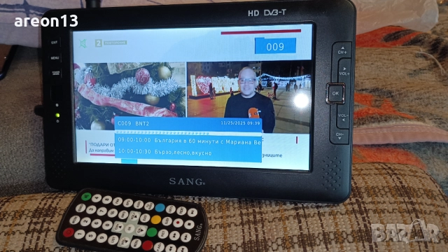 Портативен телевизор 10" с цифров тунер , снимка 6 - Телевизори - 52707777