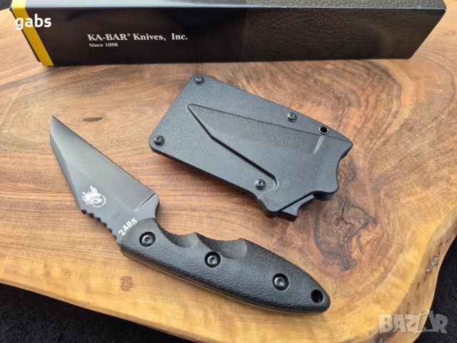 Нож KA BAR Hinderer 2485 с фиксирано острие,фултанг с кания, снимка 3 - Ножове - 52838446