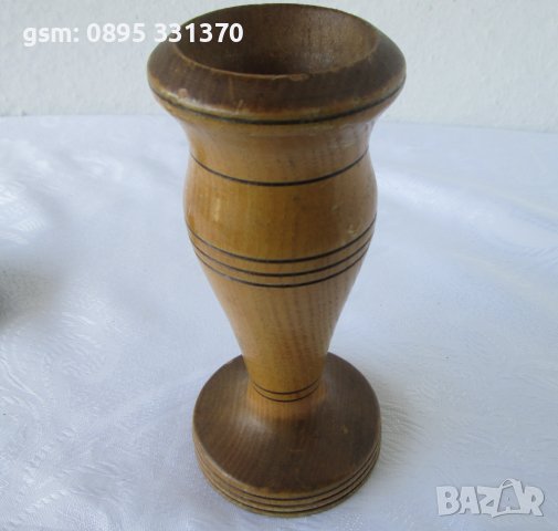 Дървена ваза,  стара, снимка 2 - Декорация за дома - 40211739