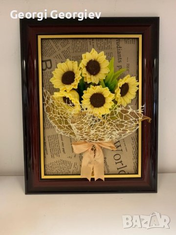 цветя от ароматен глицеринов сапун и Българска роза 