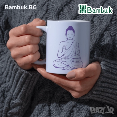  Чаша “Буда | ОМ”, снимка 4 - Чаши - 52577122