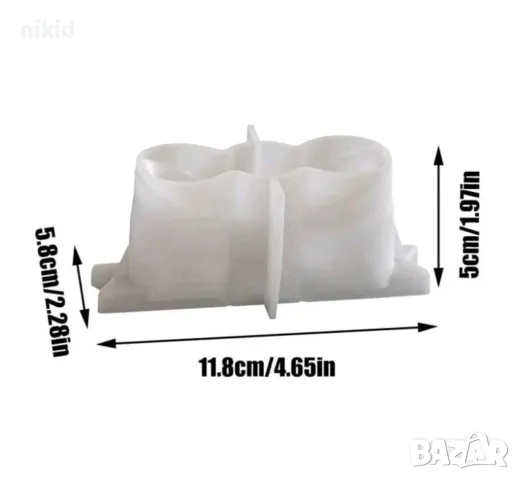 3D Висока пандела панделка поставка за свещ свещник стойка основа силиконов молд форма смола гипс, снимка 5 - Форми - 48892992