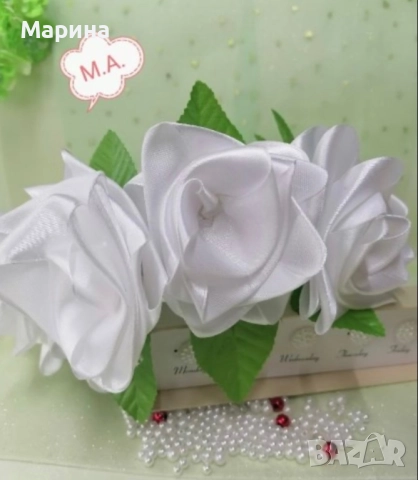 Диадема «7 Бели Рози», снимка 7 - Аксесоари за коса - 51518837