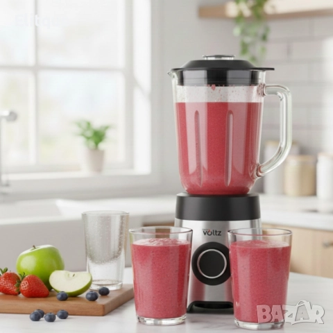 Блендер Oliver Voltz OV51162E 800W – Силна мощност, стъклена кана и надеждност за всеки ден, снимка 2 - Блендери - 52544958