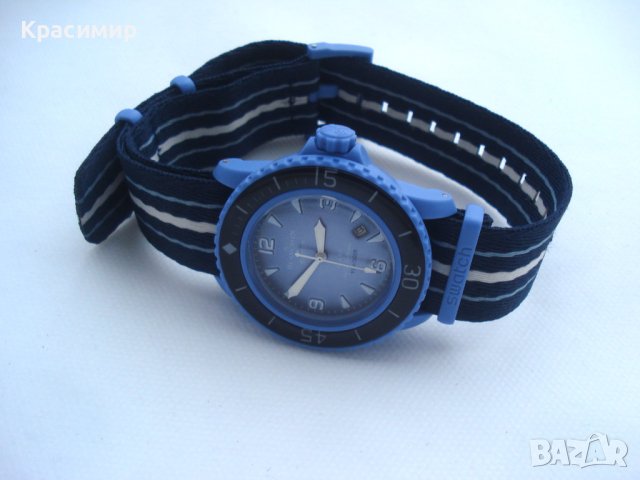 Мъжки автоматичен кварцов часовник BLANCPAIN Х SWATCH, снимка 1 - Мъжки - 43426209