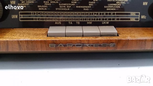 Старо немско лампово радио Baroness 1109, снимка 3 - Радиокасетофони, транзистори - 27106673