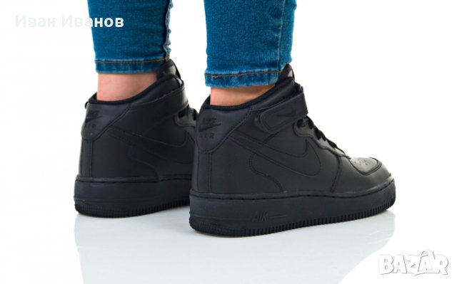 оригинални  кецове  (маратонки ) NIKE AIR FORCE 1 MID (GS)  номер 38-38,5, снимка 7 - Кецове - 38429752