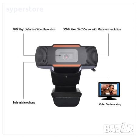 Уеб Камера Adesso CyberTrack H2 480P VGA камера за компютър или лаптоп Webcam for PC / Notebook, снимка 4 - Камери - 36812312
