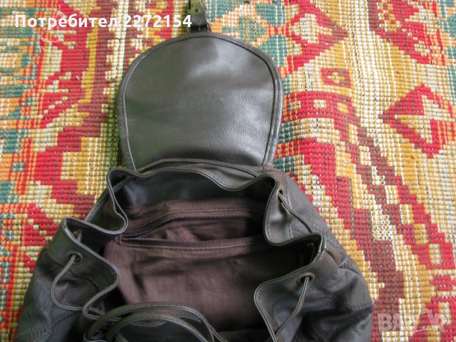 Кожена чанта раница, снимка 2 - Раници - 32990951