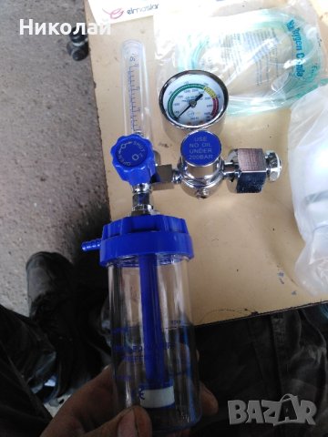 кислороден медицински редуцир вентил с маска и накрайник за ноздри, снимка 2 - Медицинска апаратура - 44139487