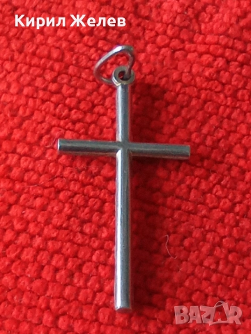 Старо сребърно кръстче 41173, снимка 4 - Колиета, медальони, синджири - 52358813