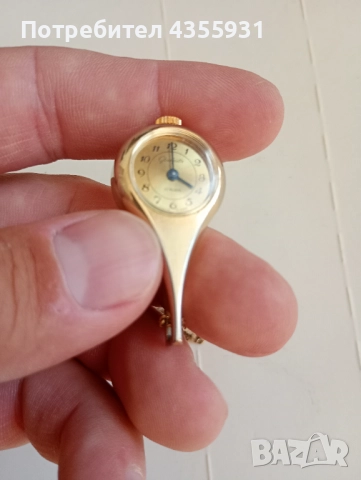 стар позлатен часовник  бижу тип медальон 1949г. Glasuthee стар дамски часовник старинен часовник , снимка 5 - Антикварни и старинни предмети - 51865705