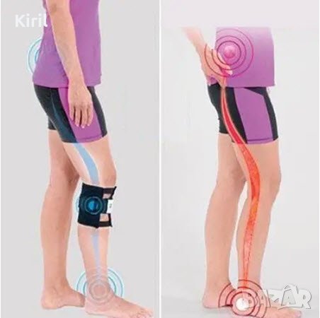 Наколенка ортеза за болки в гърба, кръста ишиаса и краката с акупресурна подложка Be Active