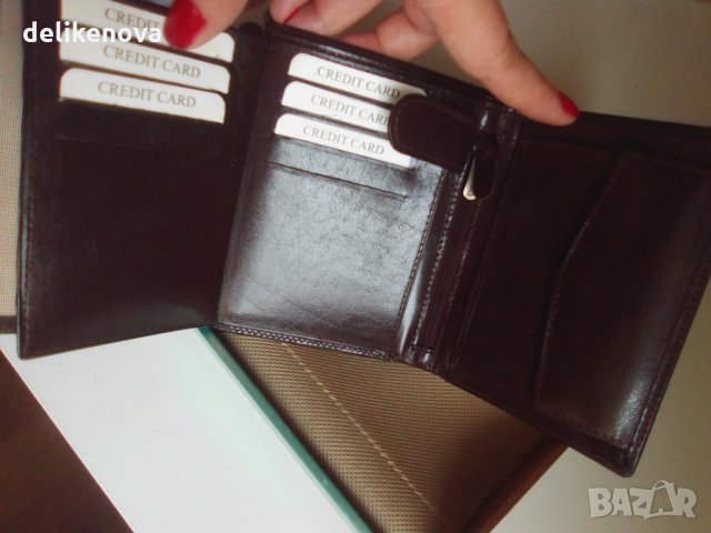 Andre. Италиански кожен портфейл с кутия, снимка 4 - Портфейли, портмонета - 33608674