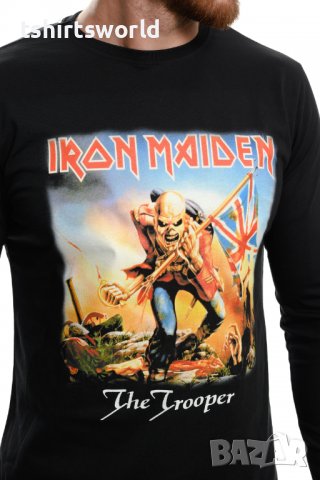 Нова мъжка блуза с дълъг ръкав на Iron Maiden - The trooper, снимка 2 - Блузи - 37700295