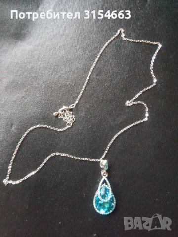 Колие с кристали Капка, снимка 2 - Колиета, медальони, синджири - 43341605