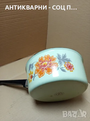 Соц Стара Емайлирана Касерола., снимка 6 - Антикварни и старинни предмети - 49485892