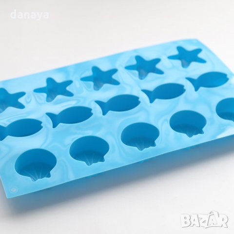 1476 Силиконова форма за бонбони и дребни сладки морско дъно, снимка 9 - Форми - 28639126