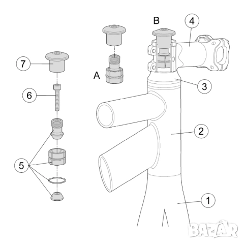 FSA TH-883 Експандер за карбонов стержен на вилка 1-1/8", снимка 2 - Части за велосипеди - 52951071