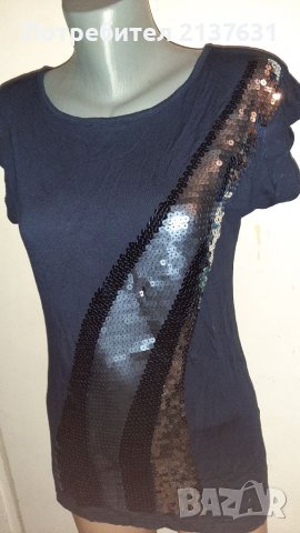 ДАМСКА  ЕФЕКТНА БЛУЗА  - Размер S  / M , снимка 1